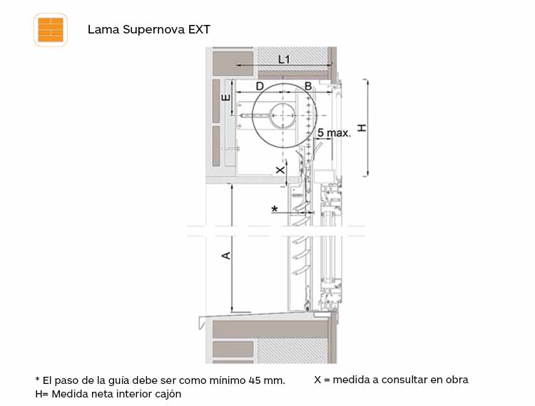 Seccion enrollamiento obra supernova exterior